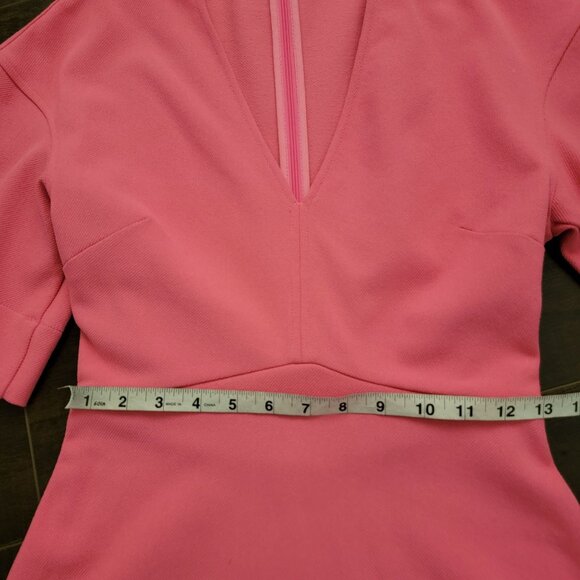 NEW GANNI Pink Mini Dress Womens XS Luxury Designer Soft Girl Sophisticated - Picture 7 of 9